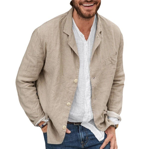 Veste en lin légère et aérée pour homme avec coupe classique Chic und Stil