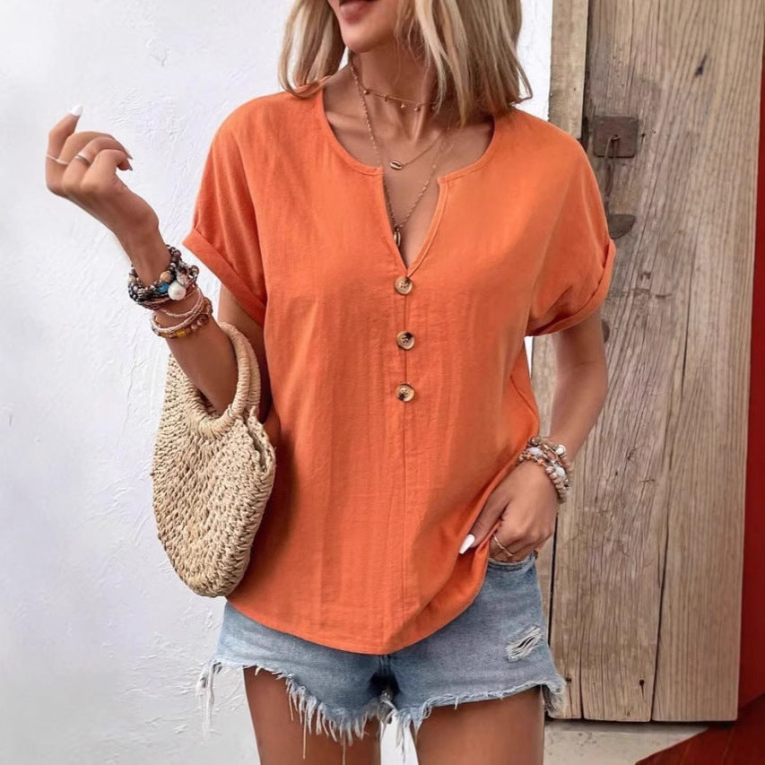 Blouse décontractée pour femmes avec patte de boutonnage Chic und Stil