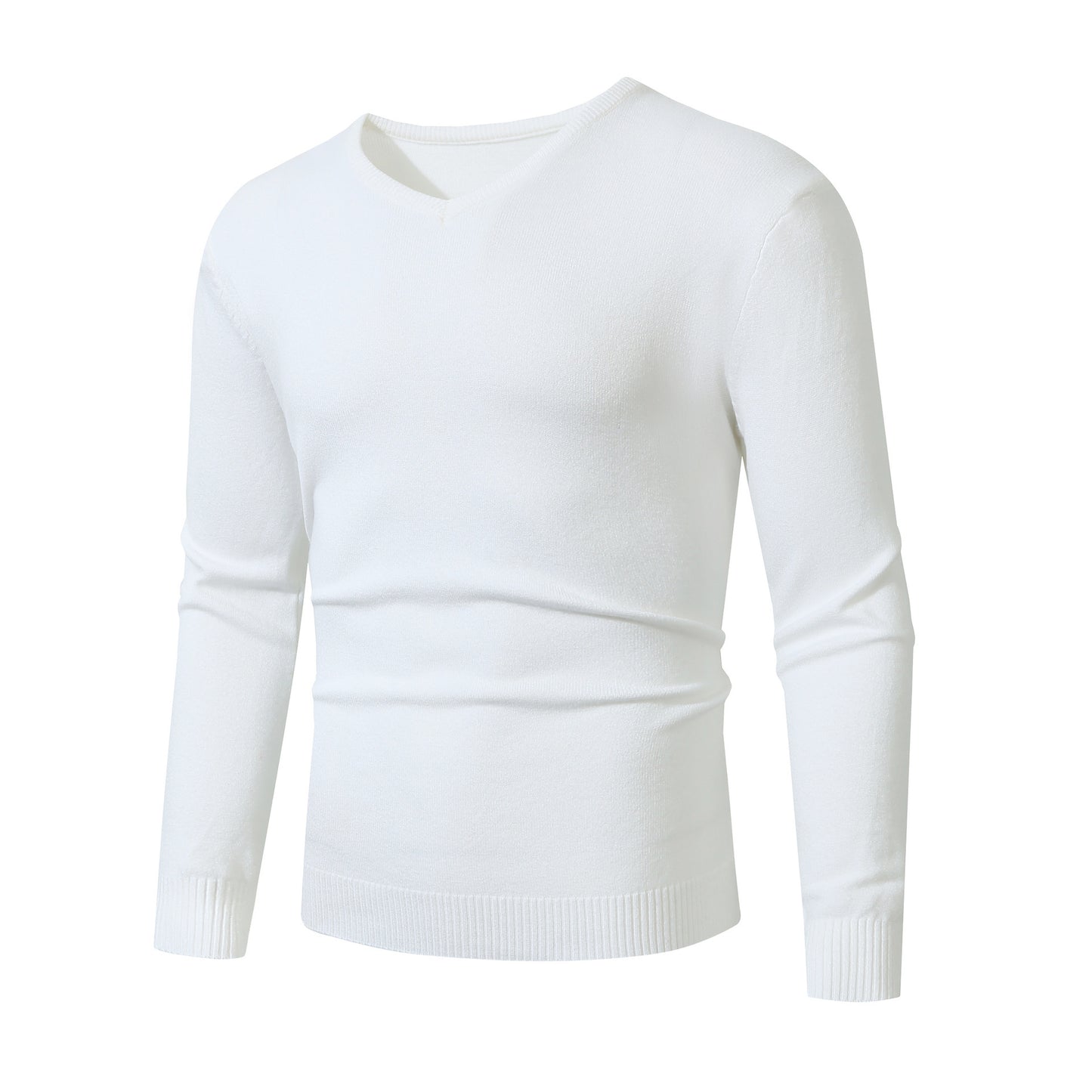 Pull homme élégant à col en V en coton de haute qualité Chic und Stil