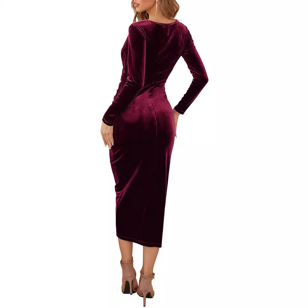 Robe portefeuille pour femmes avec une coupe flatteuse et un élégant décolleté en V Chic und Stil