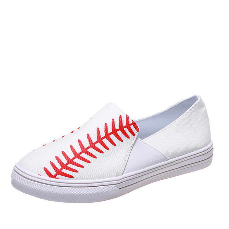 Baskets décontractées à enfiler pour femmes avec design baseball sportif Chic und Stil