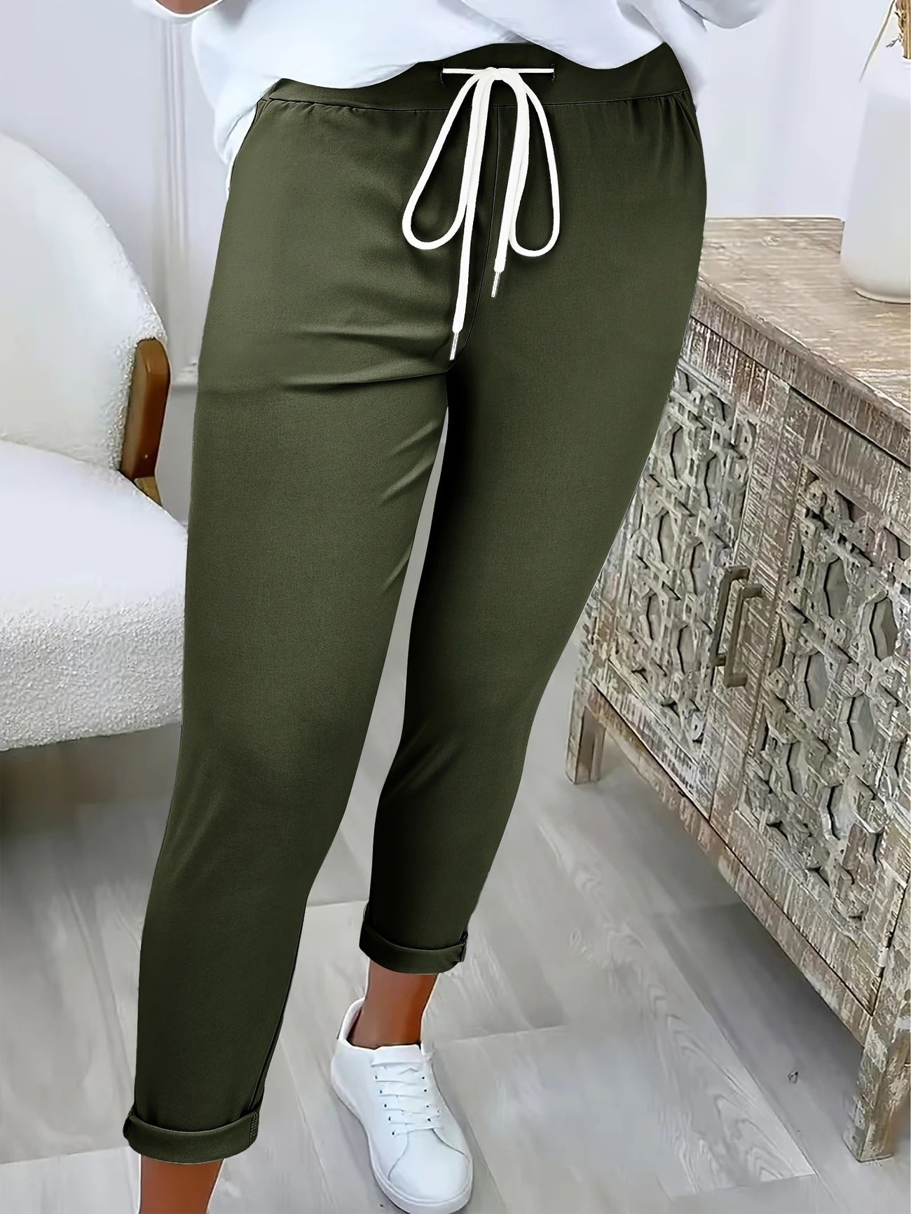 Pantalon de jogging de loisir pour femmes avec taille élastique Chic und Stil