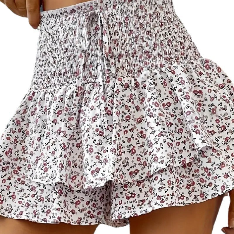 Jupe froncée à fleurs pour femmes Chic und Stil