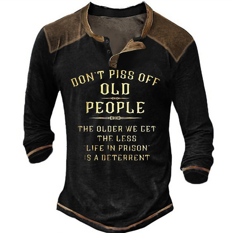 Chemise à manches longues décontractée pour hommes avec impression originale Chic und Stil