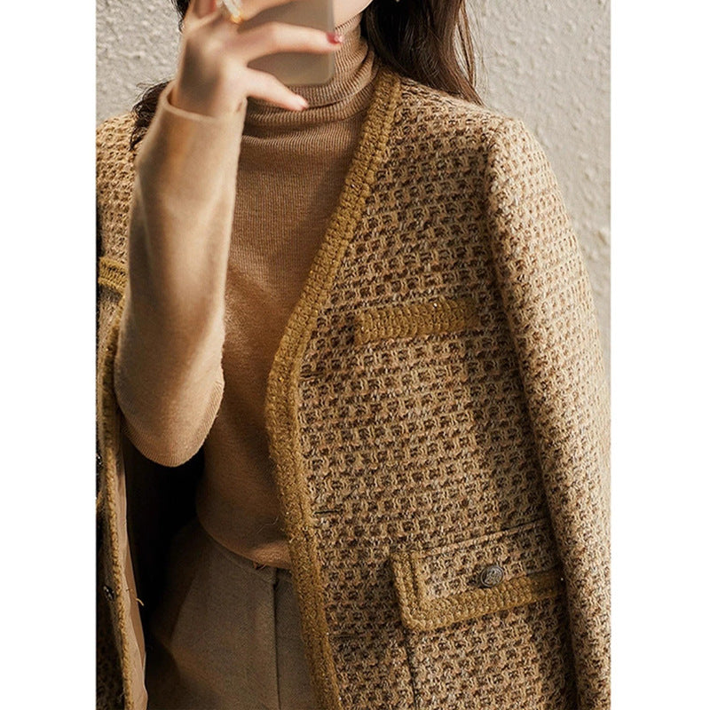 Veste cardigan tricotée texturée pour femmes Chic und Stil