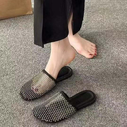 Mules à brides pour femmes avec ornement en strass Chic und Stil
