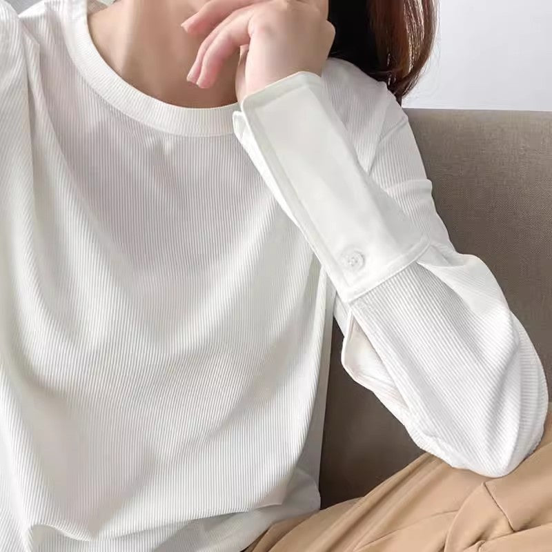 Top Élégant à Manches Longues pour Femme Chic und Stil