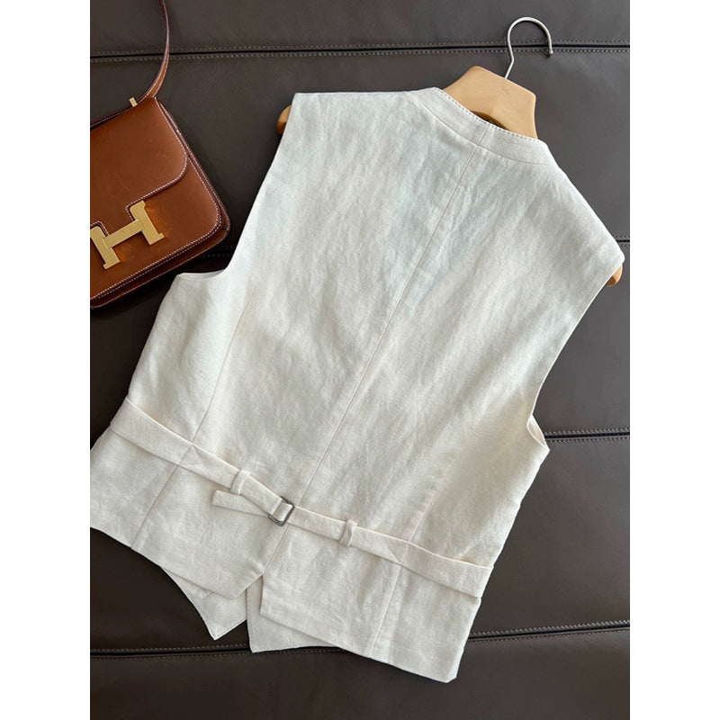 Gilet utilitaire en lin sur mesure pour femmes Chic und Stil