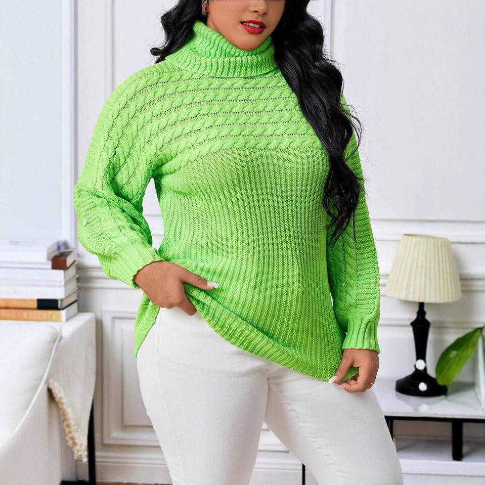 Pull en tricot pour femmes avec col montant et design structuré Chic und Stil