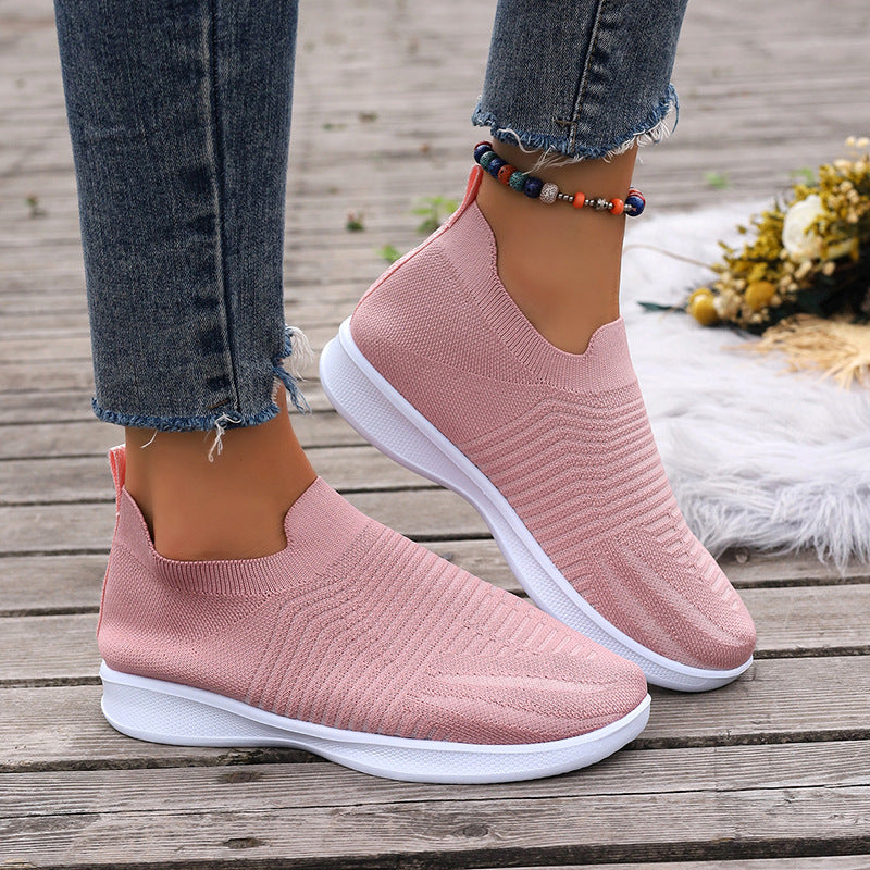Baskets slip-on confortables pour femmes avec dessus en matériau respirant Chic und Stil