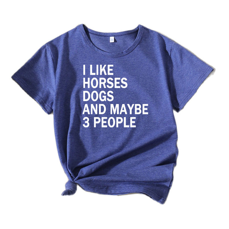 T-shirt décontracté pour femme avec citation Chic und Stil