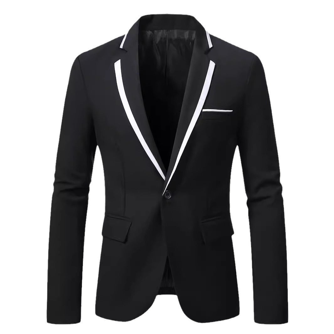 Costume élégant pour hommes avec revers contrasté Chic und Stil