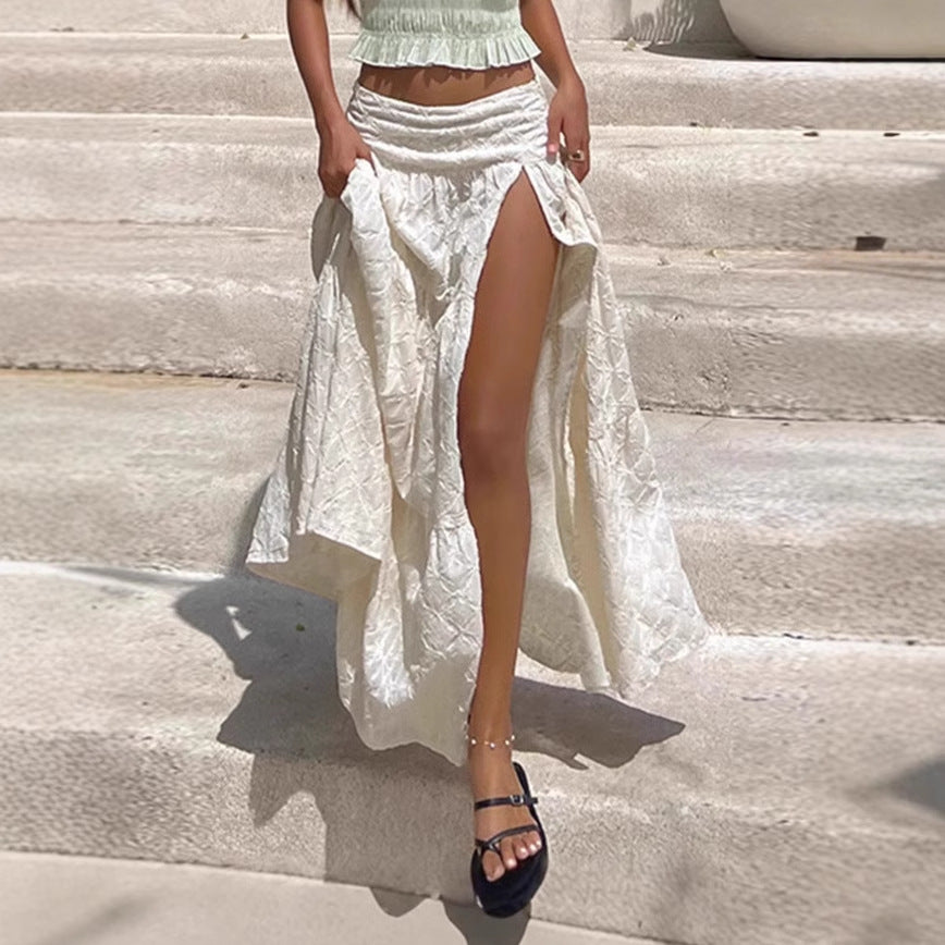 Jupe maxi femme avec broderie élaborée et taille élastique Chic und Stil