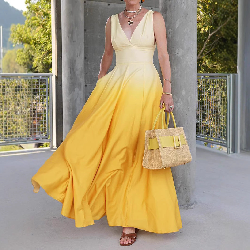 Robe maxi évasée élégante pour femmes Chic und Stil