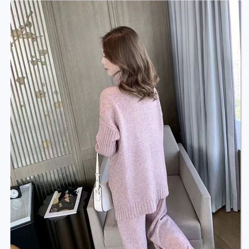 Femme Pull en tricot doux avec col haut et coupe décontractée Chic und Stil