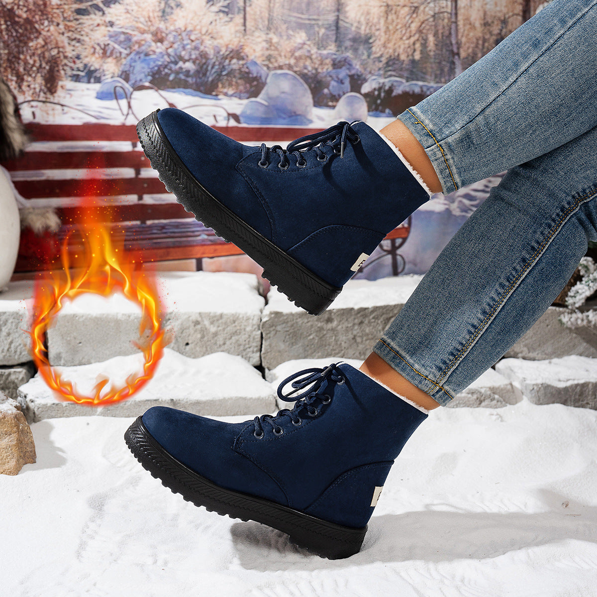 Bottes d'hiver pour femmes avec doublure confortable et semelle antidérapante Chic und Stil