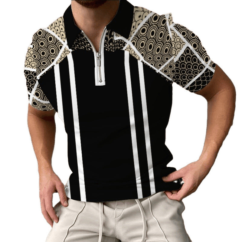 Polo-shirt à manches courtes à carreaux élégant pour hommes Chic und Stil