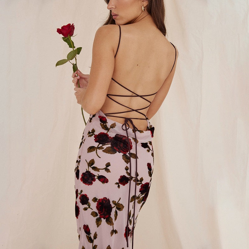 Chic and Stylish Floral Pattern Maxi Dress for Women