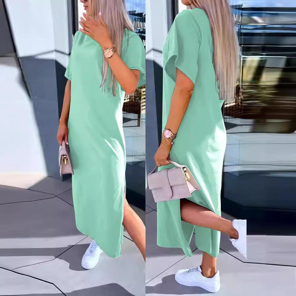 Robe T-shirt midi oversize femme Chic und Stil