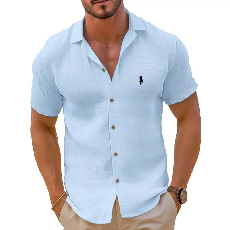 Chemise à manches courtes légère pour homme en tissu respirant Chic und Stil