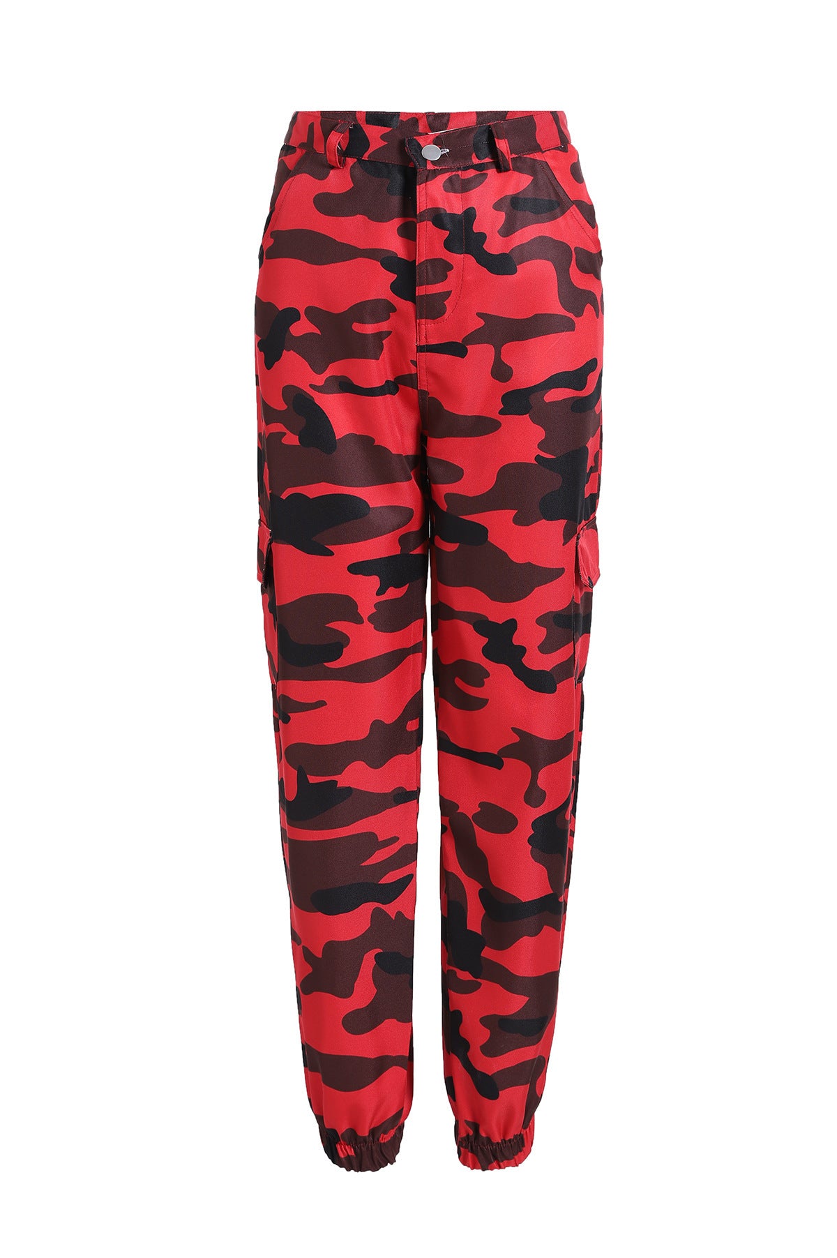Pantalon cargo pour femmes au design camouflage moderne avec poches pratiques et taille élastique Chic und Stil