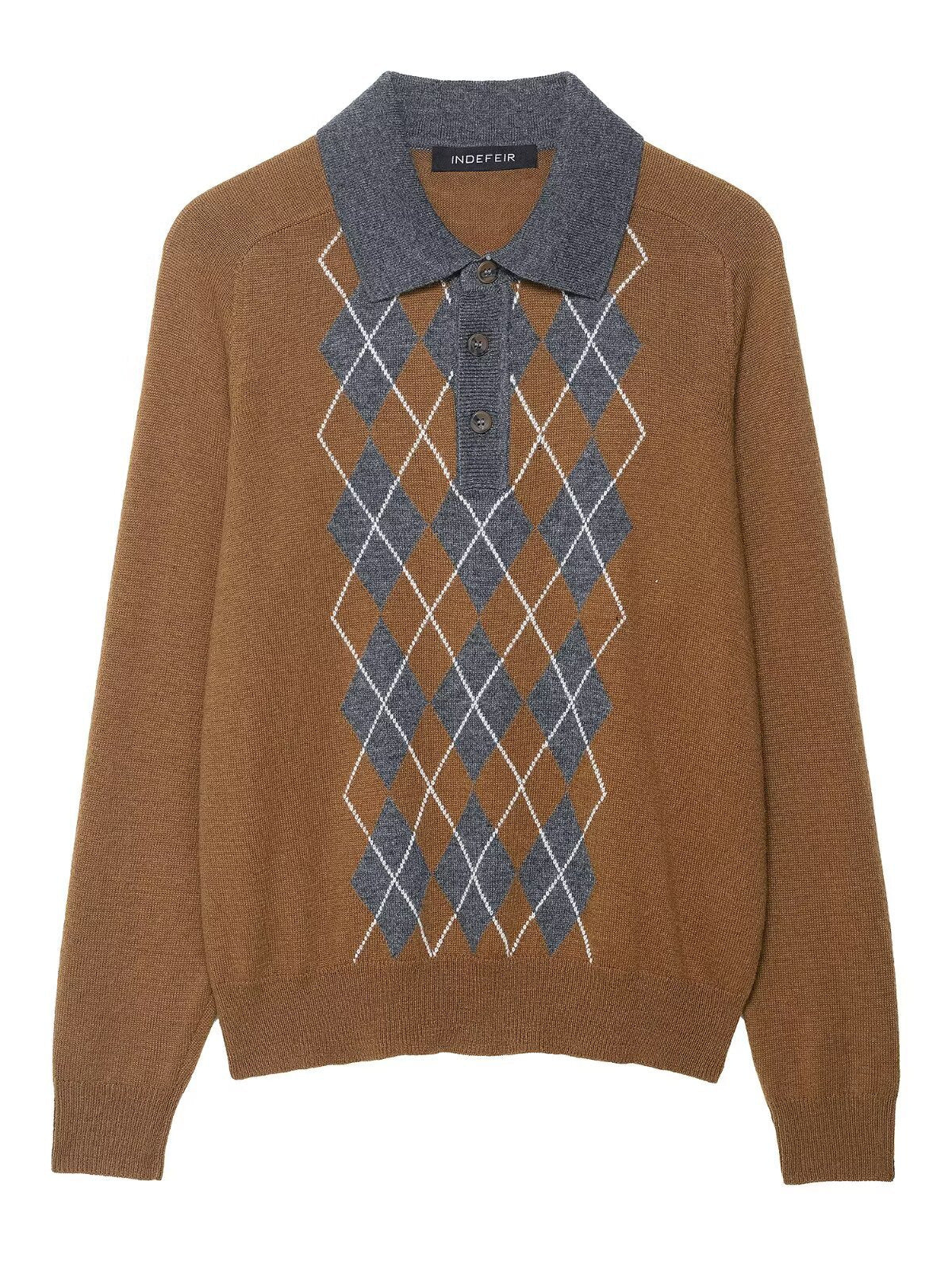 Pull élégant pour femmes avec motif losange et col Chic und Stil