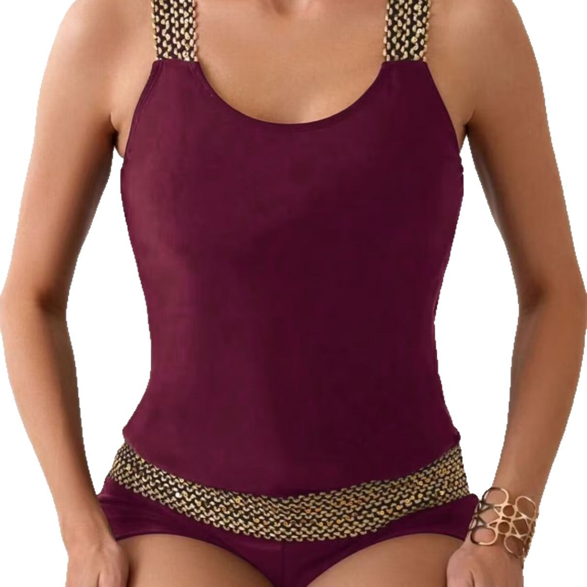 Tankini pour femmes avec des accents de chaînes élégants et une coupe sculptante Chic und Stil