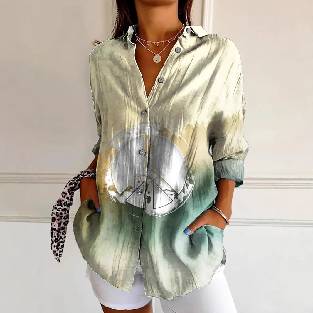 Blouse femme légère avec motif Peace Chic und Stil