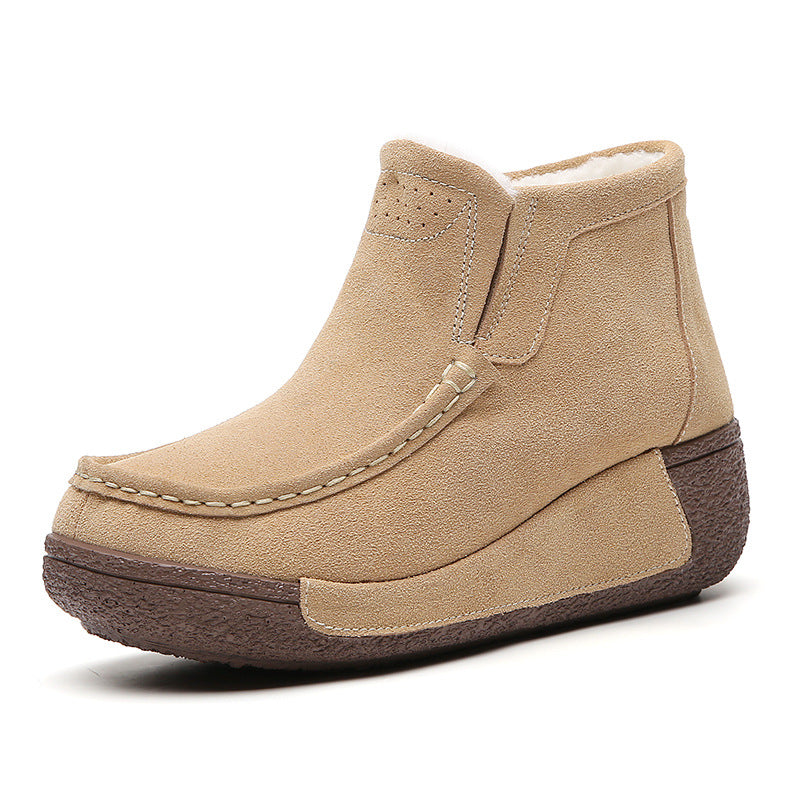 Bottes à tige courte pour dames, confortables, avec doublure chaude et semelle antidérapante Chic und Stil