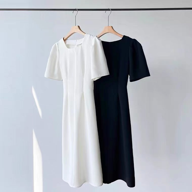 Robe midi élégante pour femme avec détail plissé Chic und Stil