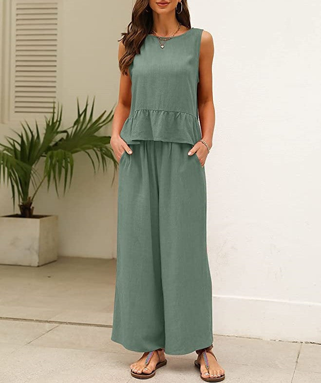 Combinaison légère pour dames avec ourlet à volants Chic und Stil