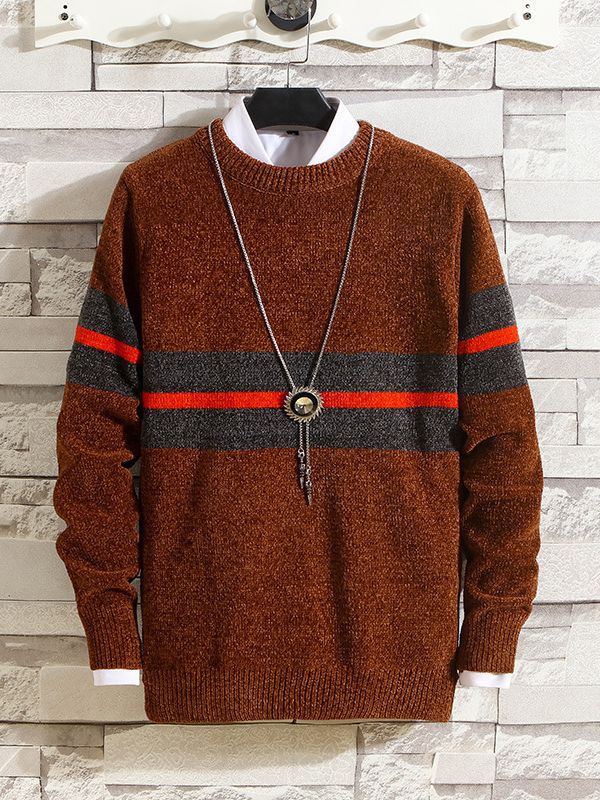 Pull homme à la mode avec design rayé et grand confort Chic und Stil