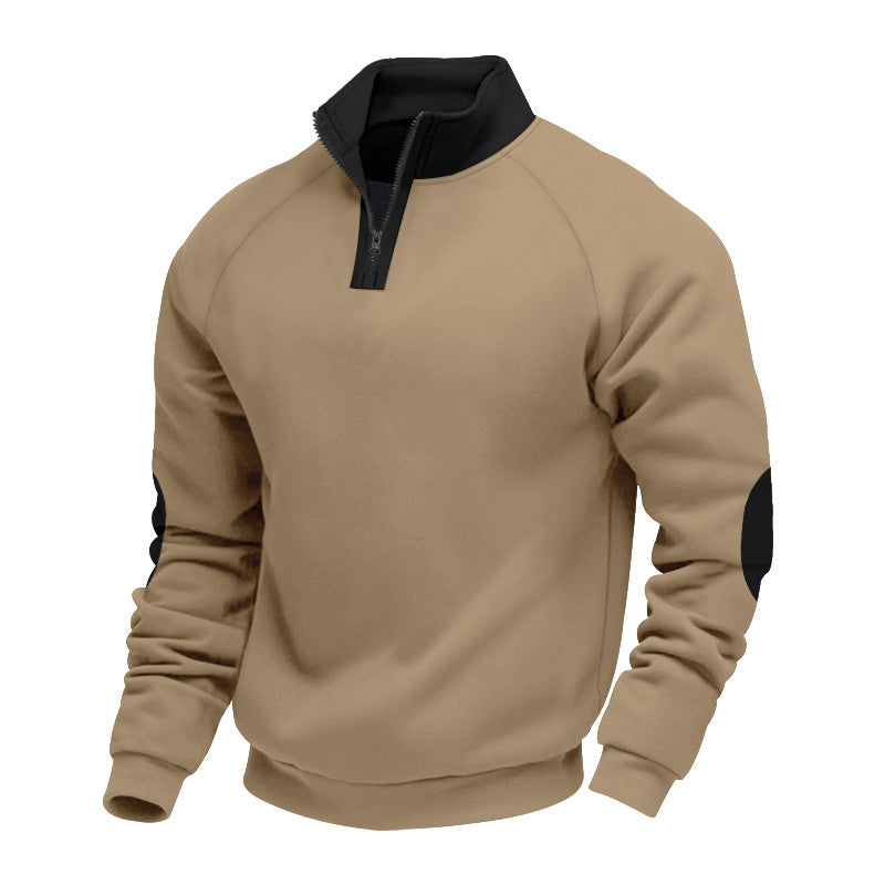 Sweatshirt pour hommes avec col montant et fermeture éclair Chic und Stil
