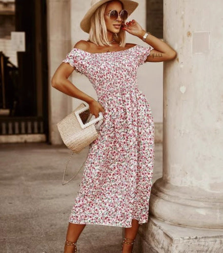 Robe Maxi Florale Off-Shoulder Chic und Stil pour Femmes