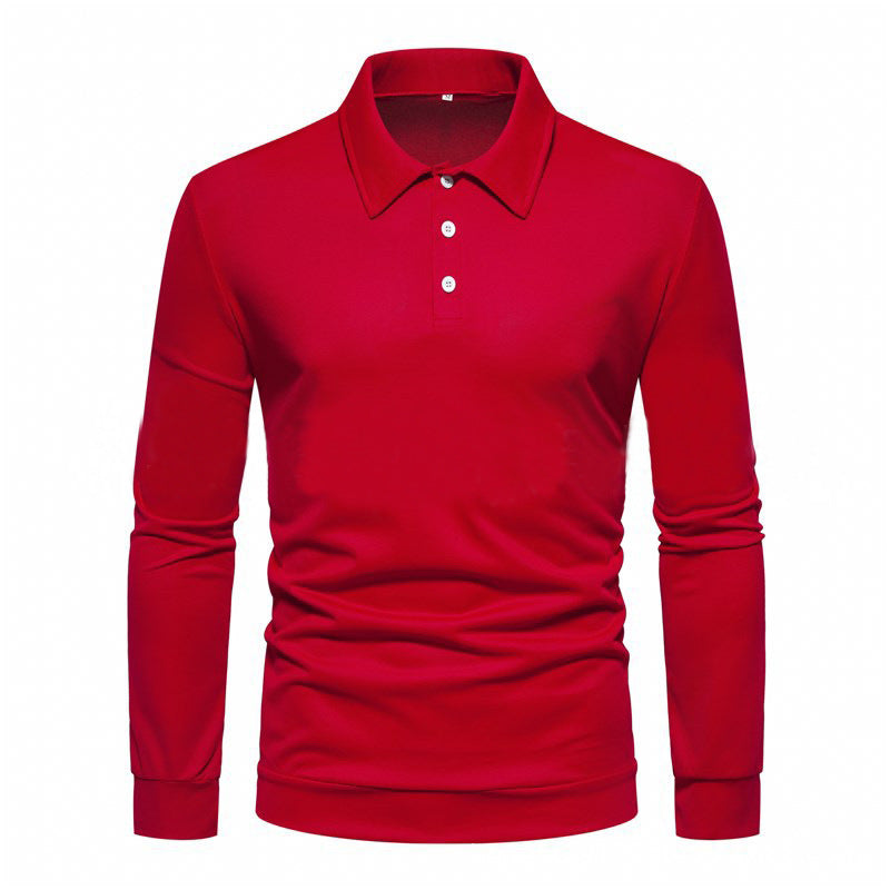 Chemise polo à manches longues pour hommes en tissu respirant avec des détails de boutons modernes Chic und Stil