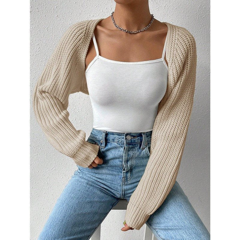 Cardigan en tricot décontracté pour femmes avec devant ouvert et manches longues Chic und Stil