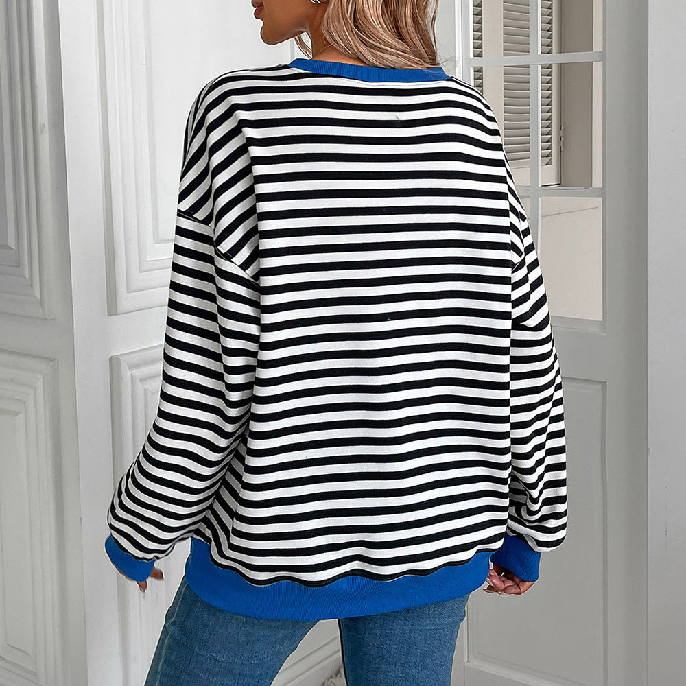 Pull femme rayé avec coupe décontractée Chic und Stil