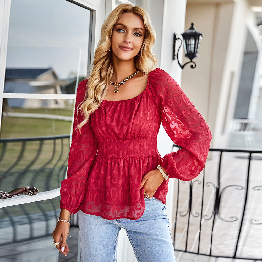 Blouse pour femmes avec insertion élastique à la taille et manches bouffantes Chic und Stil