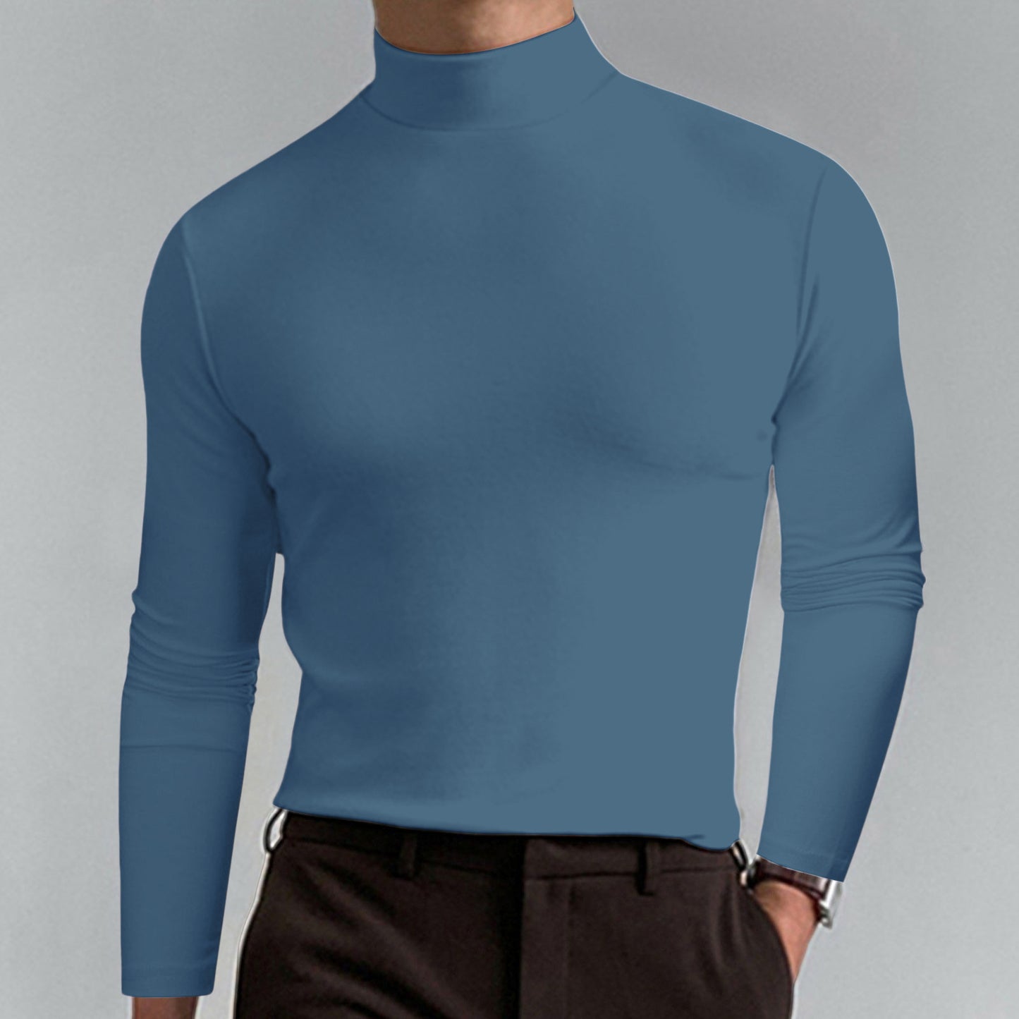 Pull-over à col roulé pour hommes en matériaux confortables et élastiques Chic und Stil