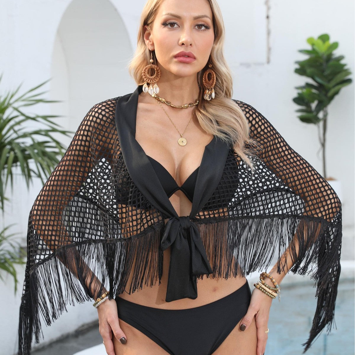 Roc de plage en mesh fringé pour femmes Chic und Stil