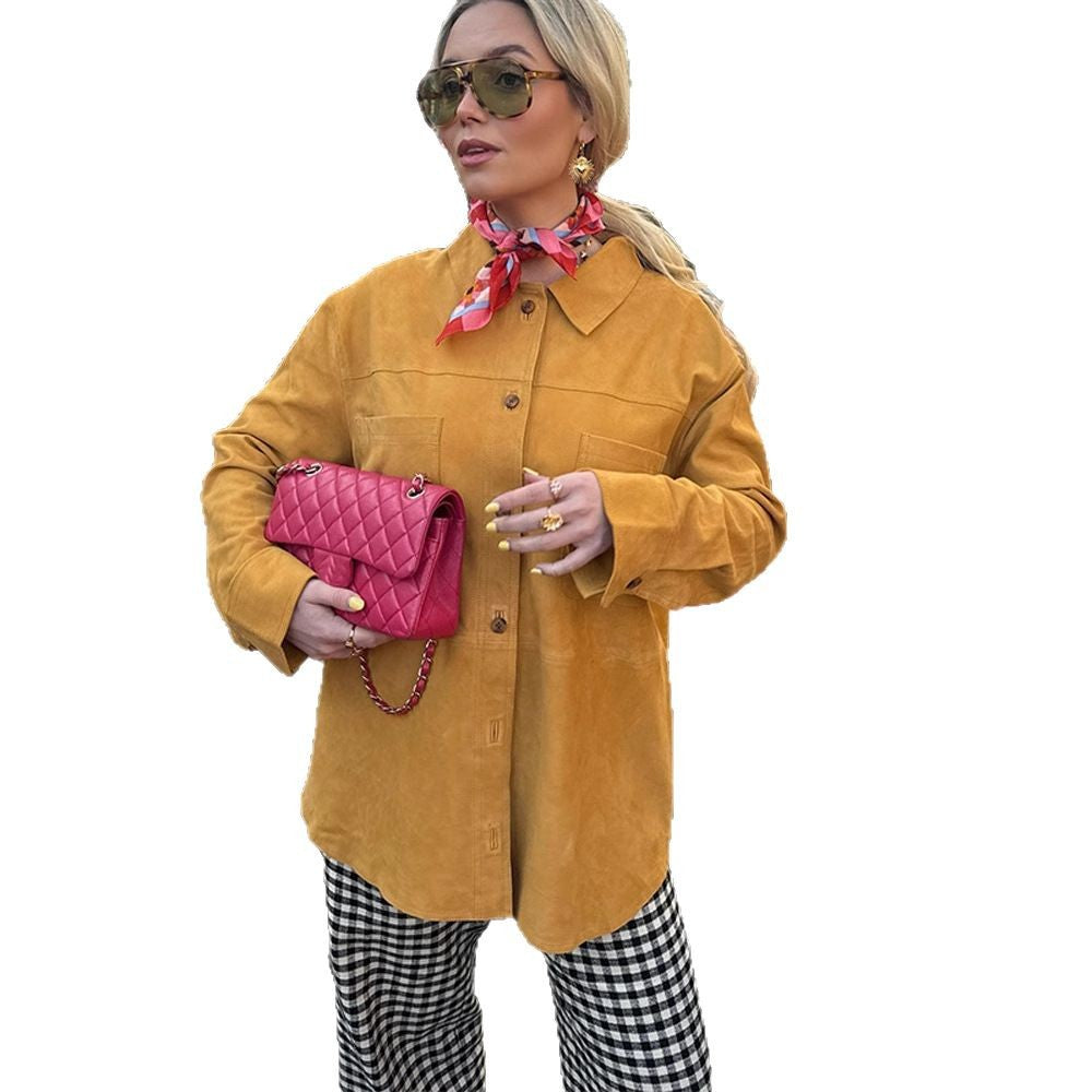 Chemise overshirt en daim pour femmes Chic und Stil