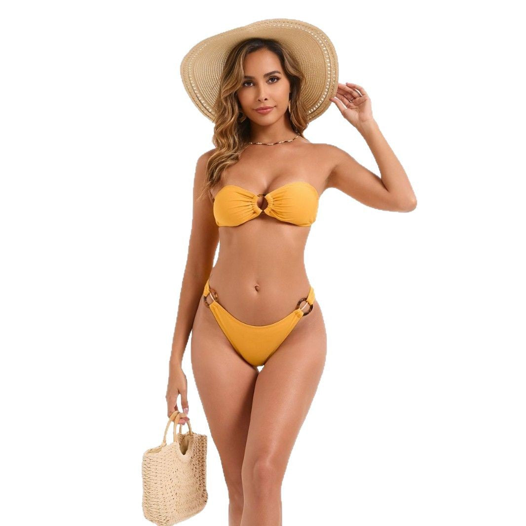 Bikini bandeau pour femmes avec détail en anneau tendance Chic und Stil
