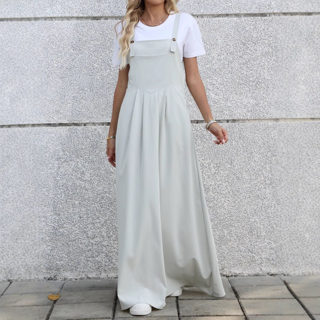 Robe maxi en denim ajustable pour femmes Chic und Stil