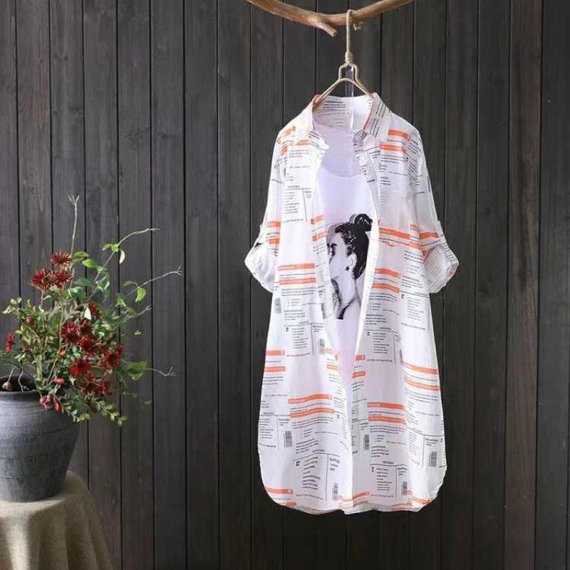 Veste kimono légère imprimée pour femmes Chic und Stil