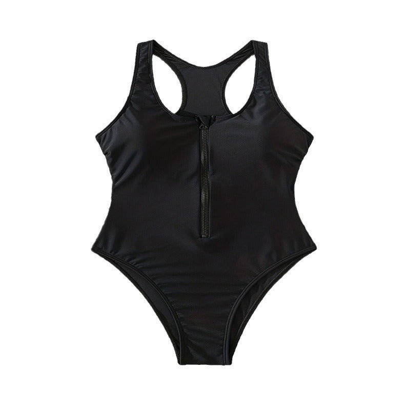 Maillot de bain femme à zip, dos nu, Chic und Stil