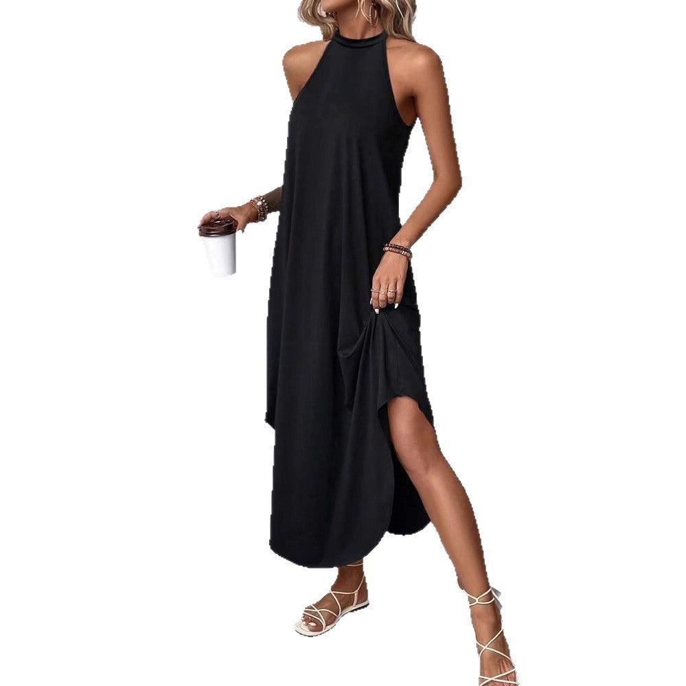 Robe maxi d'été décontractée pour femmes avec un élégant dos nu et des poches pratiques Chic und Stil