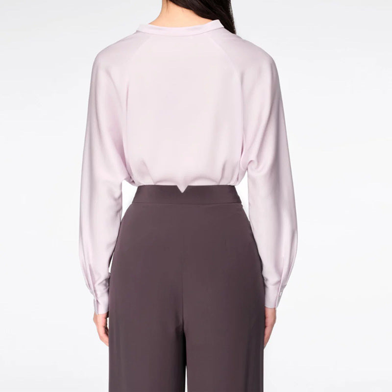 Blouse Femme Stylée Col V Chic und Stil