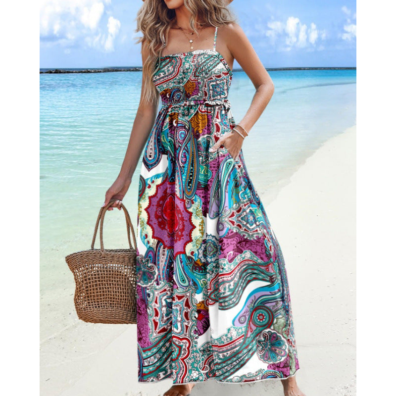Robe maxi boho paisley Chic und Stil pour femmes