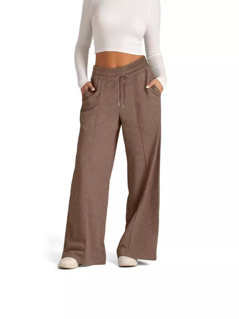 Pantalon de loisirs ample pour femmes avec taille élastique et poches latérales pratiques Chic und Stil