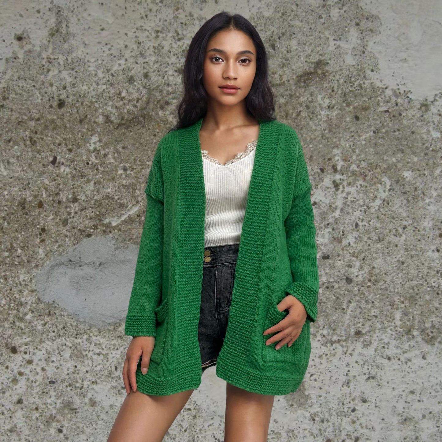 Veste en tricot pour femmes dans un style oversize décontracté Chic und Stil